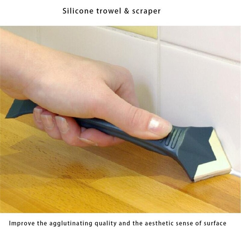 3 in 1 Multifunctional Silicone And Metal Remover Caulk Finishing Tool Set Caulk Finisher Sealant Smooth Scraper Grout Kit Tools