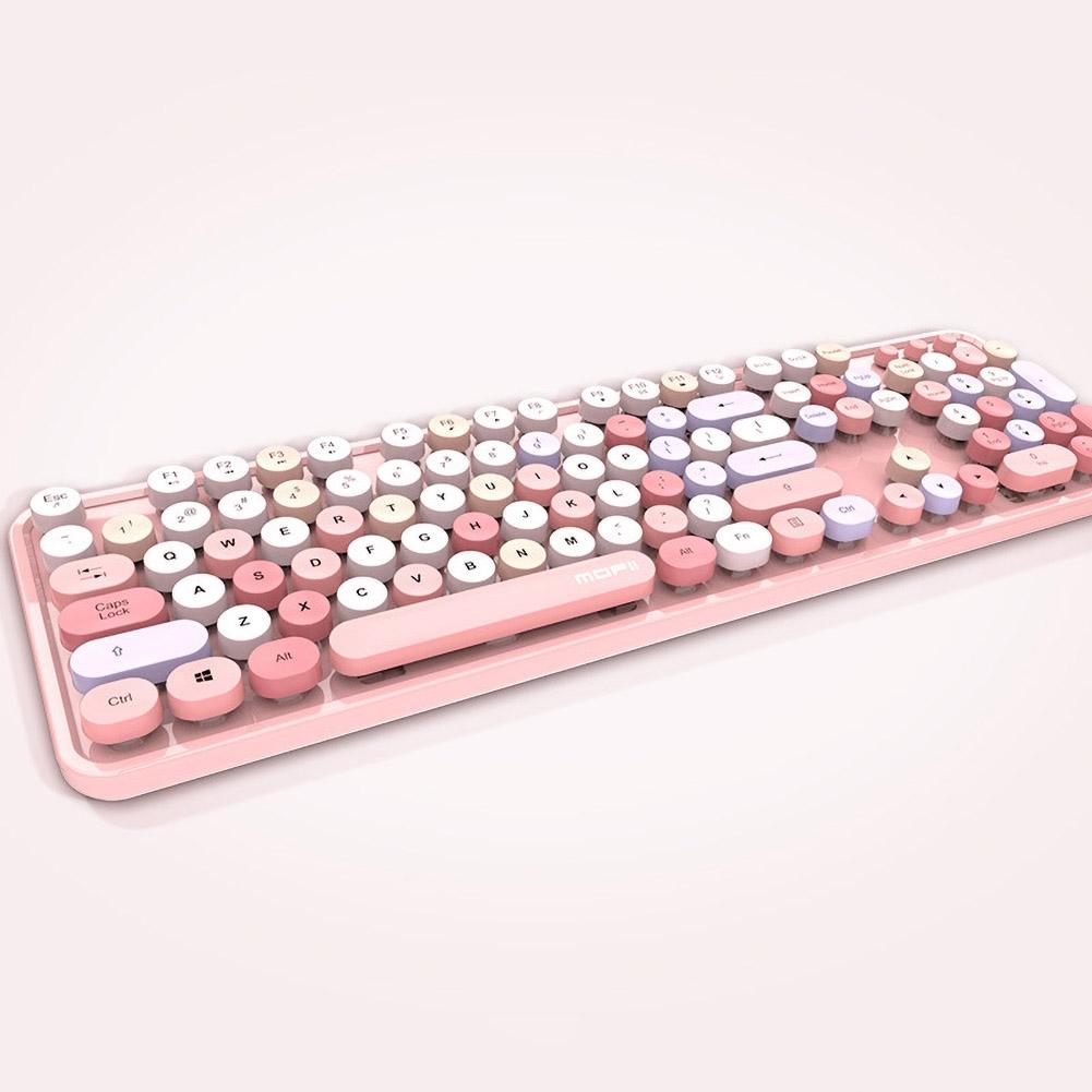 Universal Cute Portable Wireless 2.4Ghz Keyboard Mouse Set for Office Computer Game Keyboard Girl Keyboard Mouse Girl