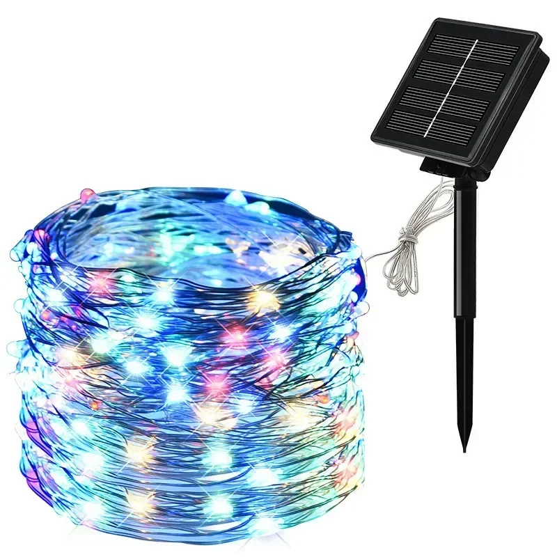 1 Pack Solar Lights Outdoor Waterproof Solar Fairy LED String Light With 8 Modes Twinkle Lights For Garden Party Wedding Decor: Orange / 6-10W