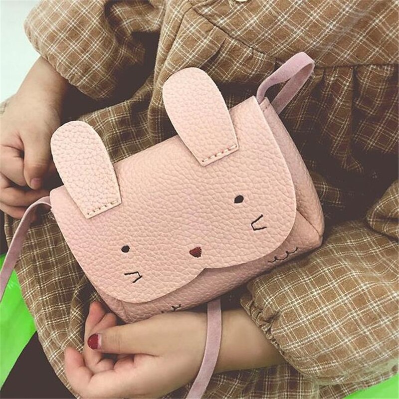 Girls PU Coin Purse Bag Wallet Kids Rabbit One Shoulder Bag Small Coin Purse Change Wallet Kids Bag