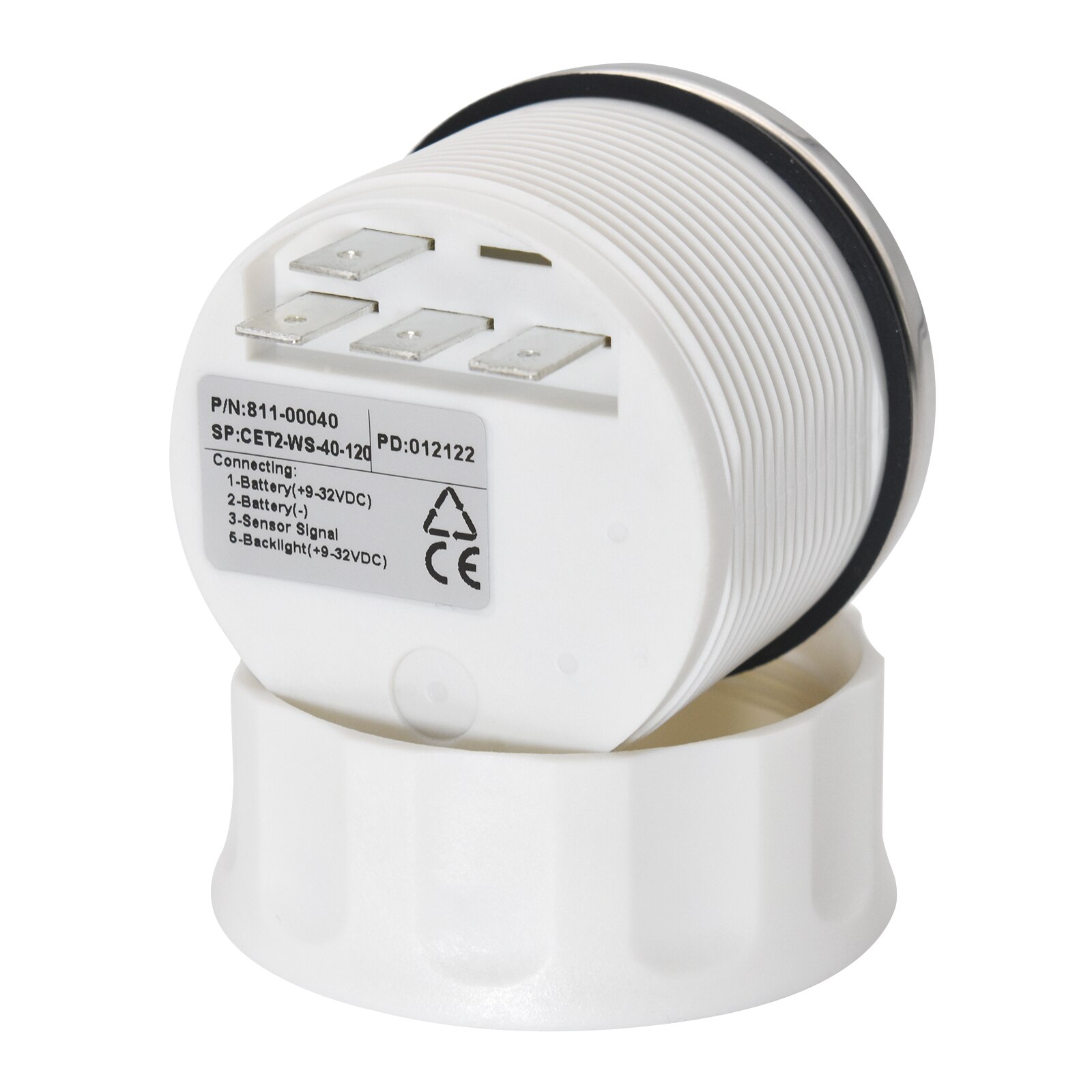 100% Digital Water Temperature Gauge with Sensor 1/8 NPT Water Temp Sensor Red Backlight 52MM Gauge Indicator for Marine Boat