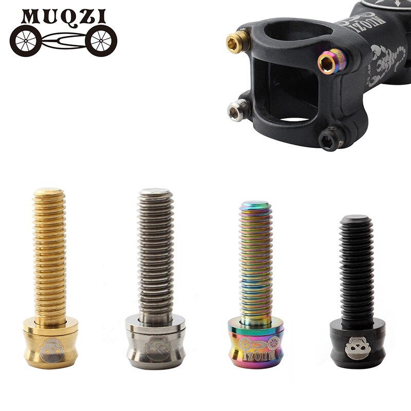 MUQZI Cykel Styr Møtrikker - M5x15/17/19mm Titanium Legering - 4 stk - MTB Racercykel