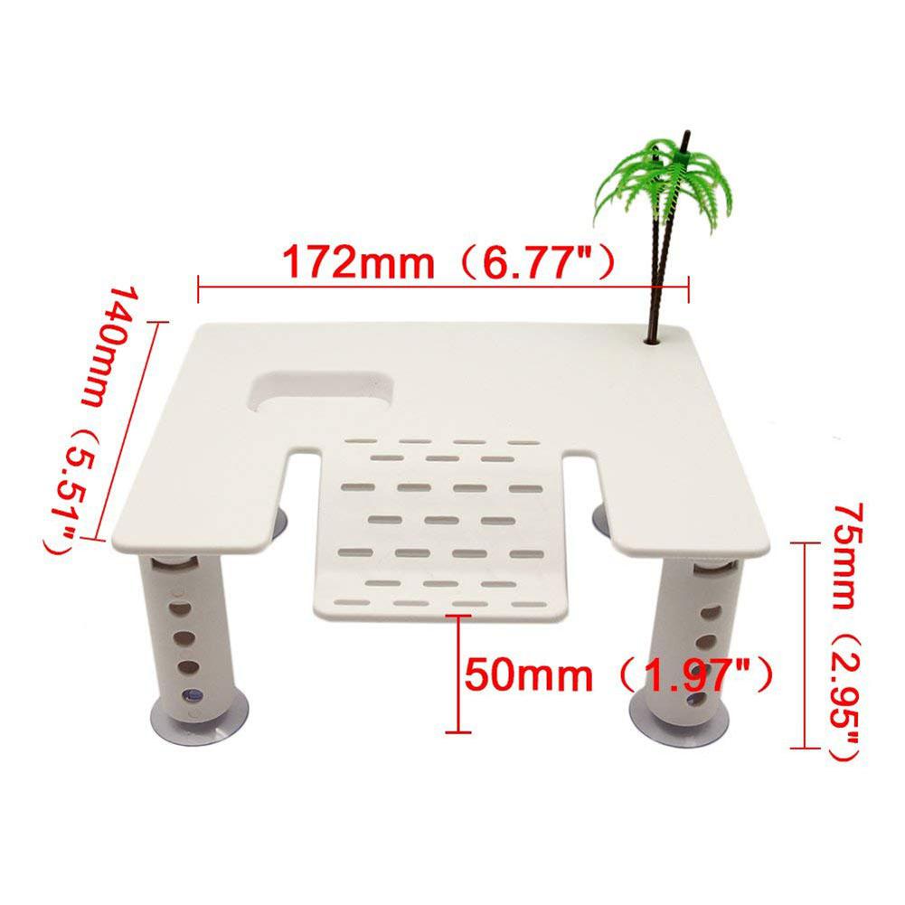 None Turtle Bask Platform with Sucking Disk Simulate Coconut Tree Aquarium Terrarium Decoration -5