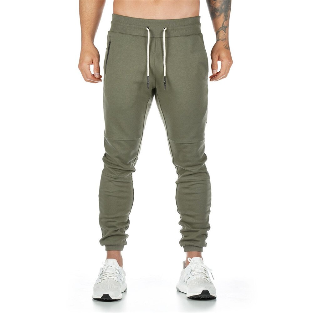 Joggingsbroeken heren casual effen ritsbroeken heren sportscholen fitness workout sportkleding broeken herfst katoenen trainingsbroeken