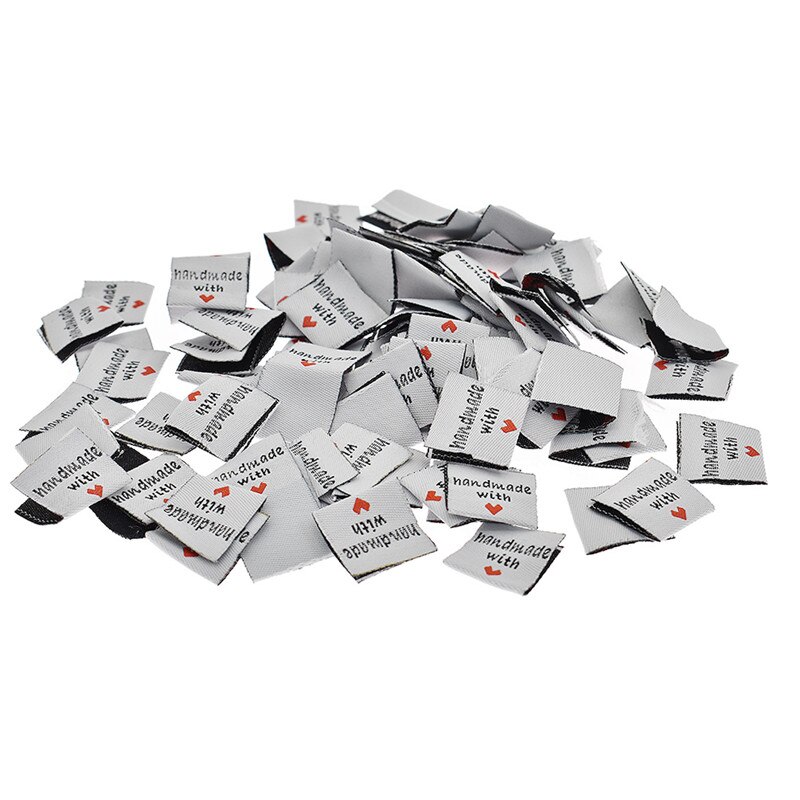 Étiquettes de vêtement faites à la main | 100 pièces, étiquettes de vêtement pour vêtements, artisanat de couture, directe, diy: WHITE
