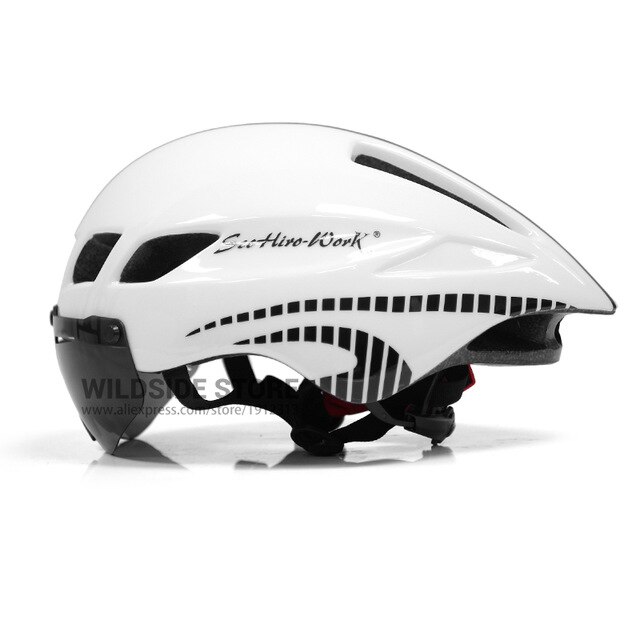 Pyöräilykypärän linssi magneettisuojalasit vuoristotie pneumaattinen tt pyöräilykypärä miesten triathlon tt pyörä casco ciclismo 3 linssi: Väri 15 1 linssillä