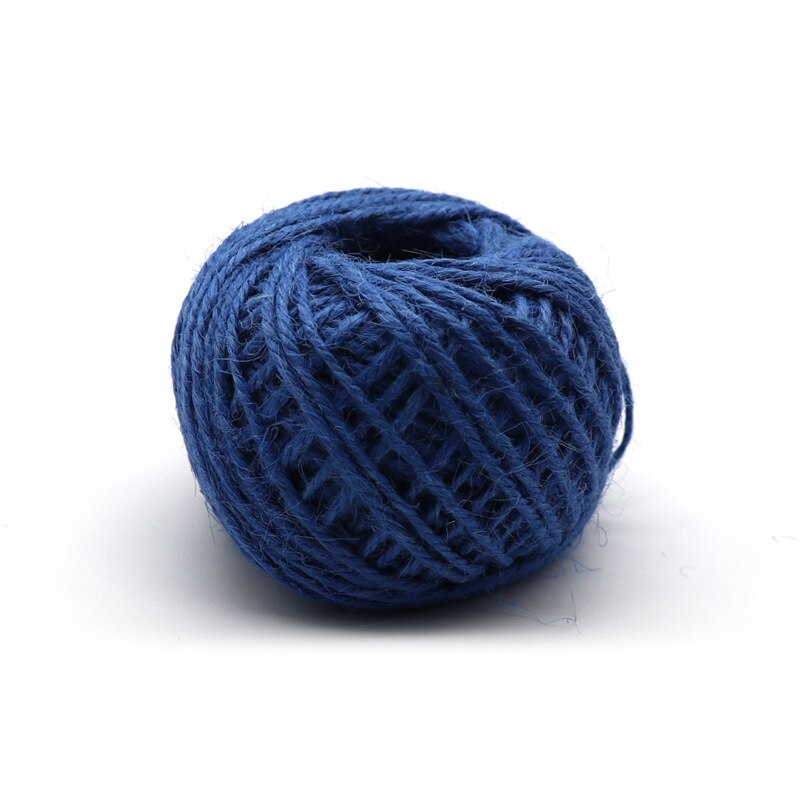 50 m handgemaakte diy kleuren henneptouw 2mm kleuren gevlochten touw fotowanddecoratie kersttouw touw: 13 blauw