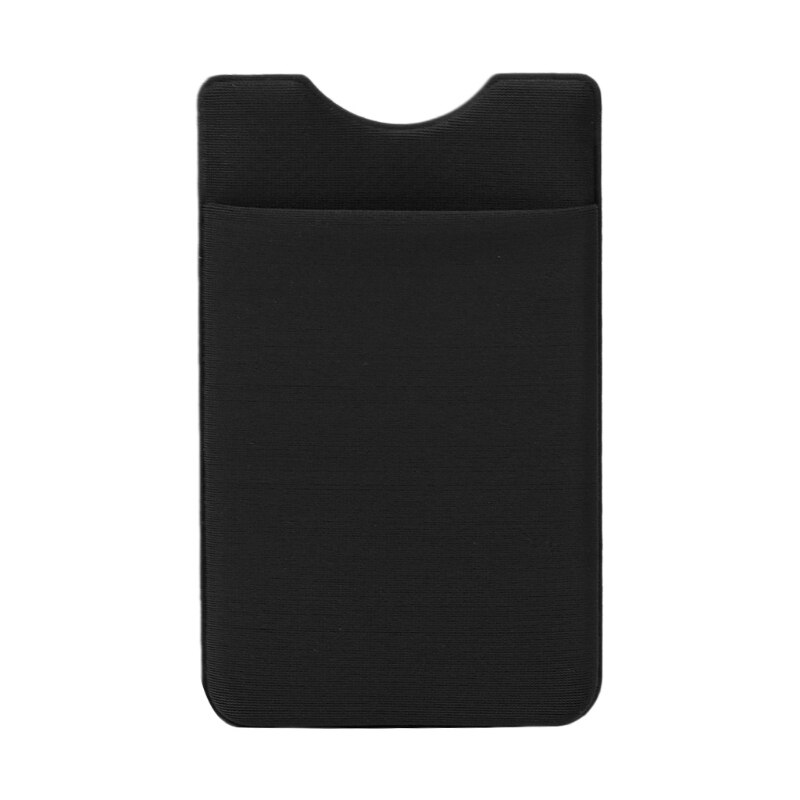 Elastic Adhesive Sticker Cell Phone Wallet Case Credit ID Card Holder Pocket 62KE: Black