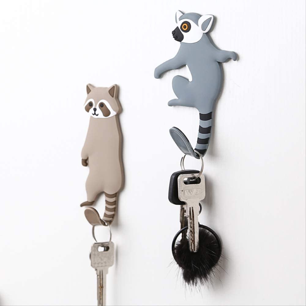 Ganchos de pared de animales, colgador de llaves decorativo de animales, colgador de abrigo, colgador de sombrero, gancho para niños, , juguetes creativos divertidos para niños y niñas