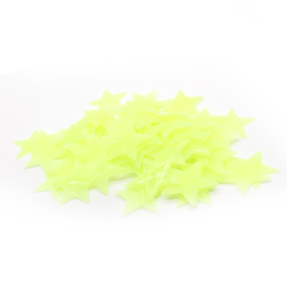 Pegatinas fluorescentes para habitación de niños, pegatinas de estrellas que brillan en la oscuridad, pegatinas luminosas para pared de color, 30 unidades: Green 