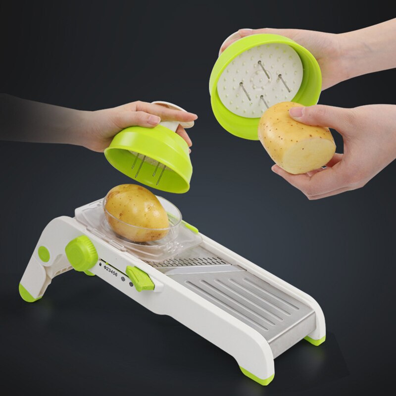 Multifunction Mandoline Slicer Adjustable Vegetable Slicer Multi Blades Manual Potato Carrot Grater Onion Slicer BV789
