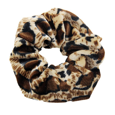 1pc blomsterprintede leopardprintede hårringe til kvinder, elastisk hårbånd, hårbånd, reb, hårtilbehør: Blå