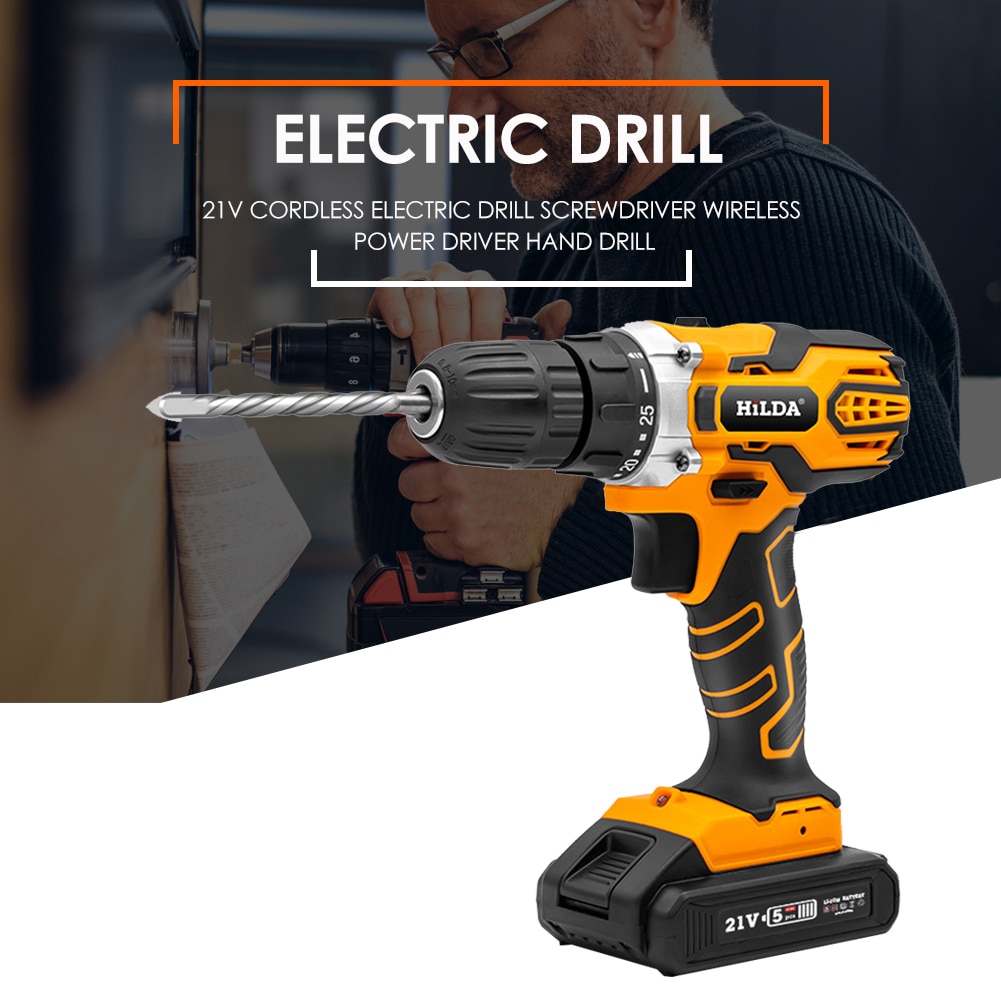 12V 16V 20V Cordless Drill Electric Screwdriver Hand Drill with Lithium Battery Wireless Power Tools