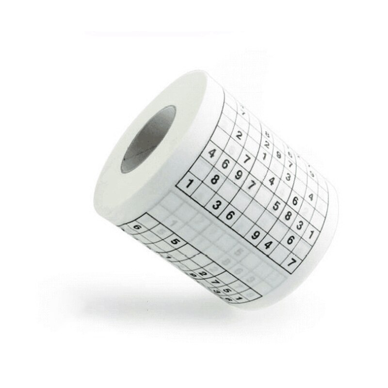 Rollo de papel higiénico de 6 rollos de 250 nudos, papel de seda impreso duradero, buen juego de rompecabezas, papel higiénico sanitario