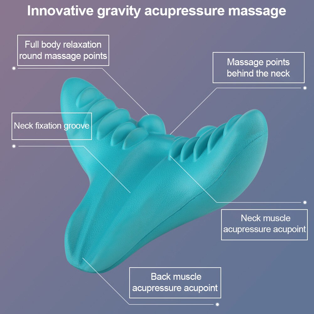 Hals Massager Ontspanning Kussen Draagbare Zwaartekracht Acupressuur Massage Kussen C-Rest Nek Cervicale Schouder Pijn Tool