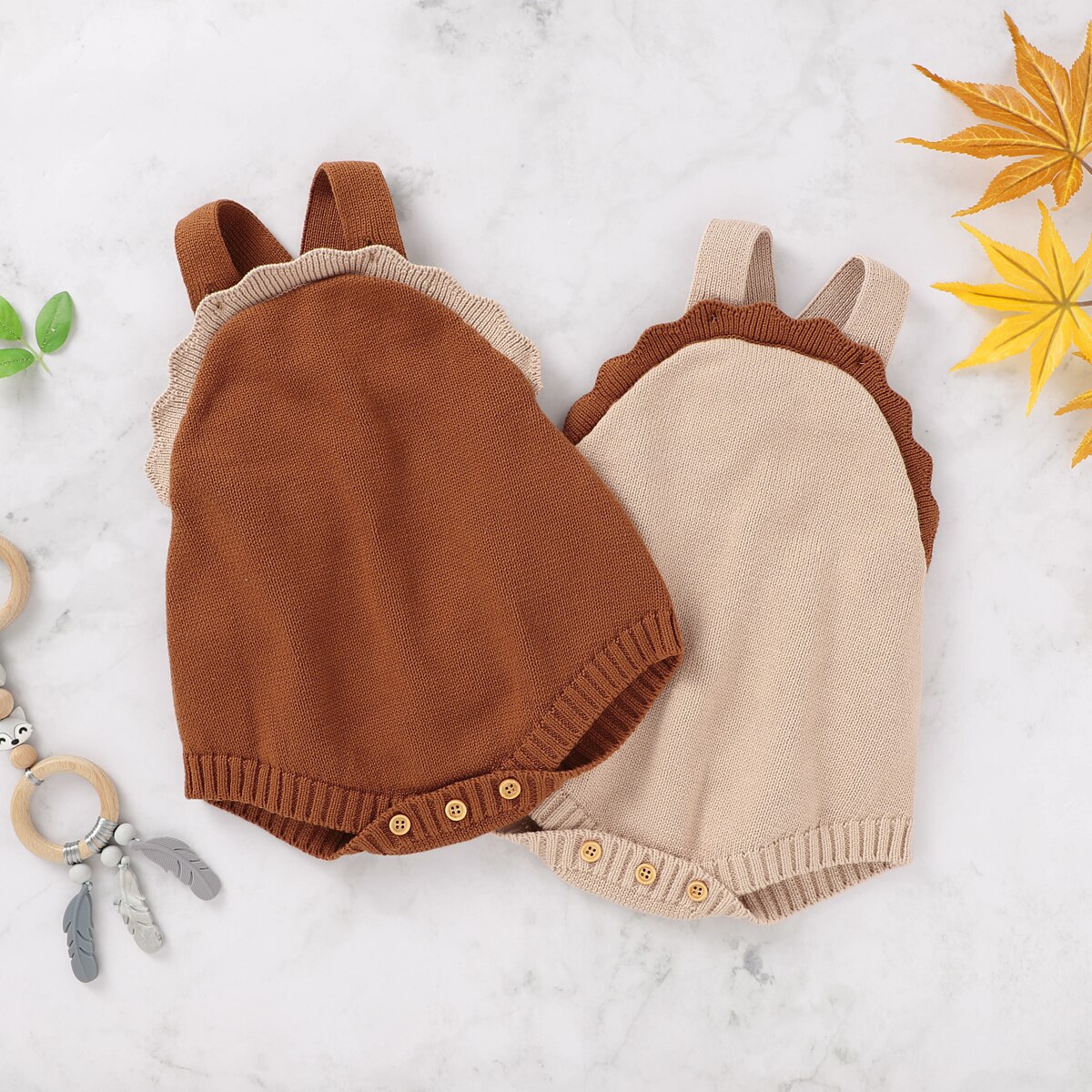 Automne hiver mignon bébé pull barboteuse vêtements sans manches tricoté combinaison pour bébé garçons filles doux coton bouton enfant en bas âge tenue