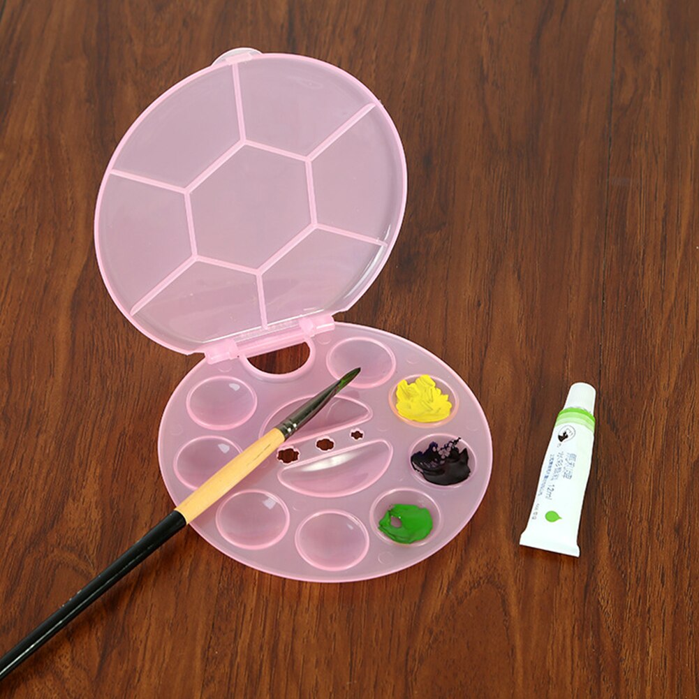 Art Flip Multifunction Circle Tools Kids Painting Multi Grid Drawing Tray Palette Watercolor Washable