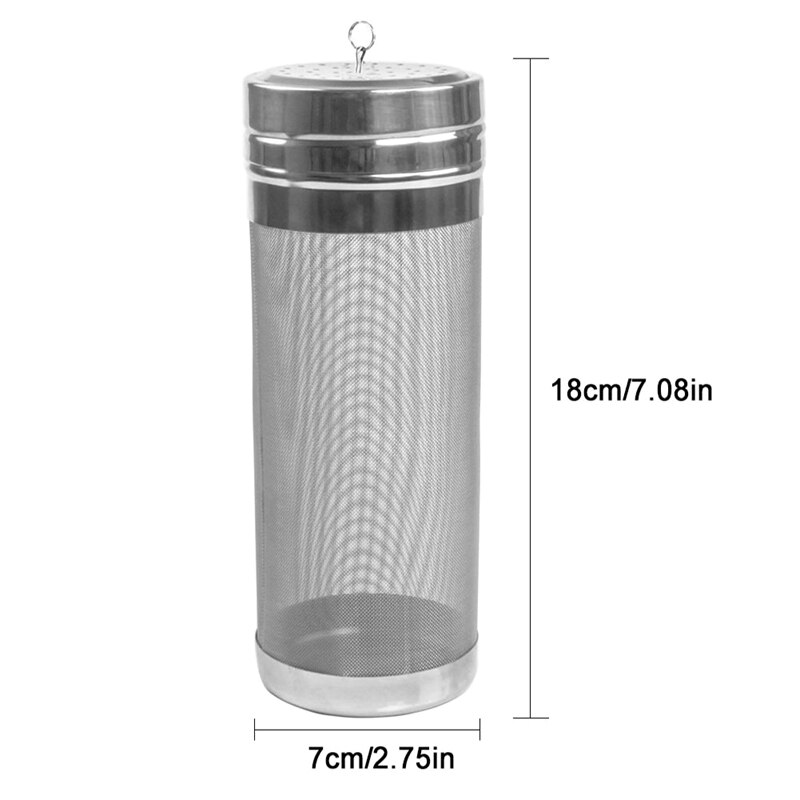 Filtre en maille pour fût de bière en acier inoxydable, 7x18cm, trémie, filtre araignée, pour brassage à domicile