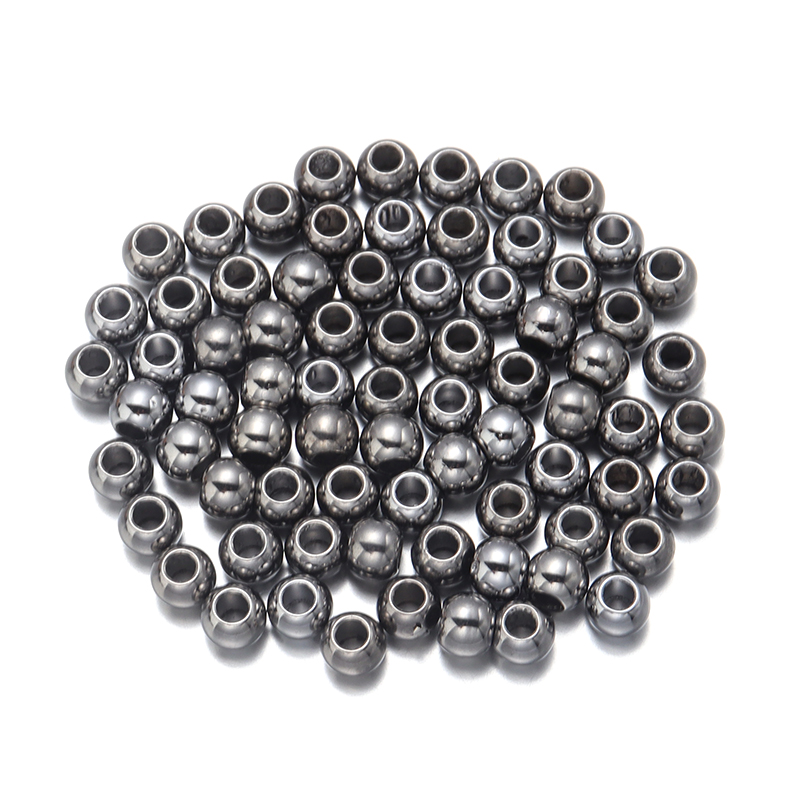 Louleur grand trou perles CCB perles entretoise perles entretoise perles en vrac pour bijoux à bricoler soi-même faisant des accessoires breloques: GRIS / other