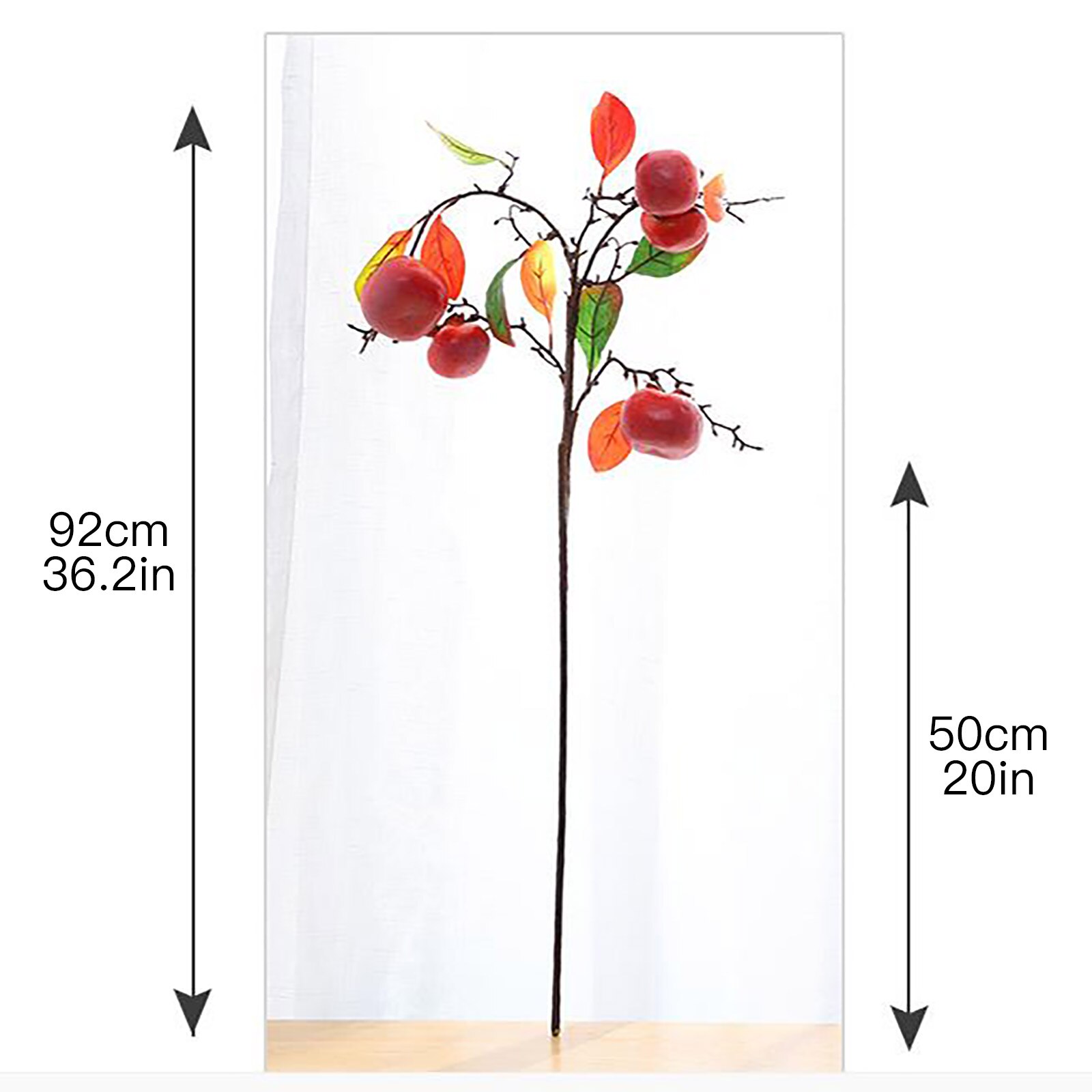 Berry Persimmon Branch Simulation Fruit Seed Artificial Flowers for Table Living Room Home Decor Wedding Decoration Indoor