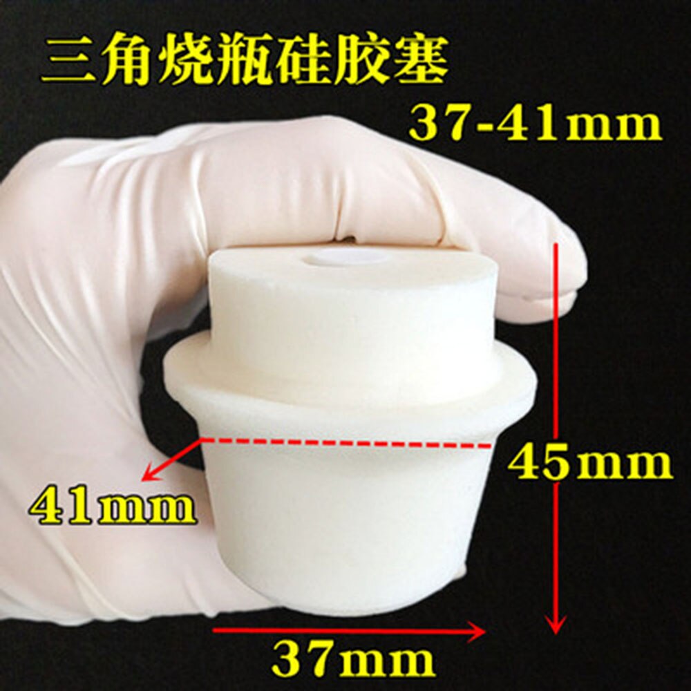 5pcs Silicone Stopper for Erlenmeyer Conical Triangle Flask Upper Diameter 41mm * Lower Diameter 37mm
