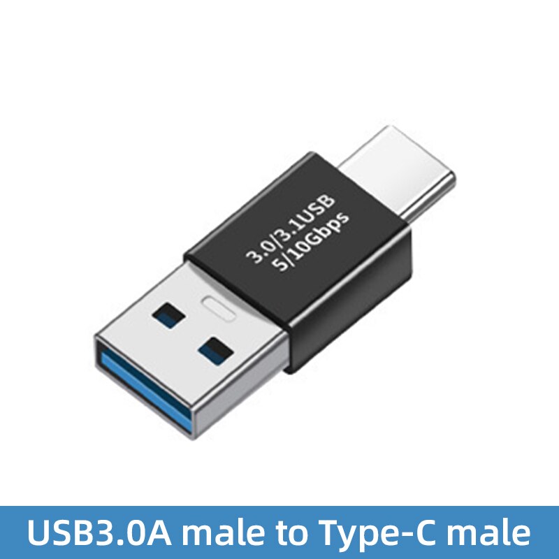 !! Уzz adattatore OTG da tipo C a USB 3.0 connettore convertitore da USB C a USB maschio femmina per Macbook Pro Air Samsung S10 S20 Xiaomi: USB Male Type C Male