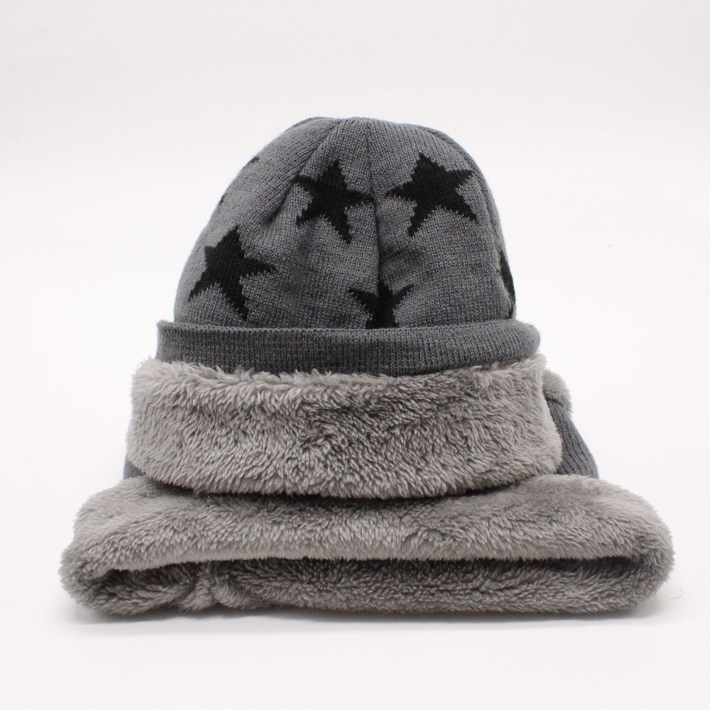 Forældre barn udendørs 2 stk super varm vinter balaclava uld huer strik hue og tørklæde til 3-12 år pige drenge hatte
