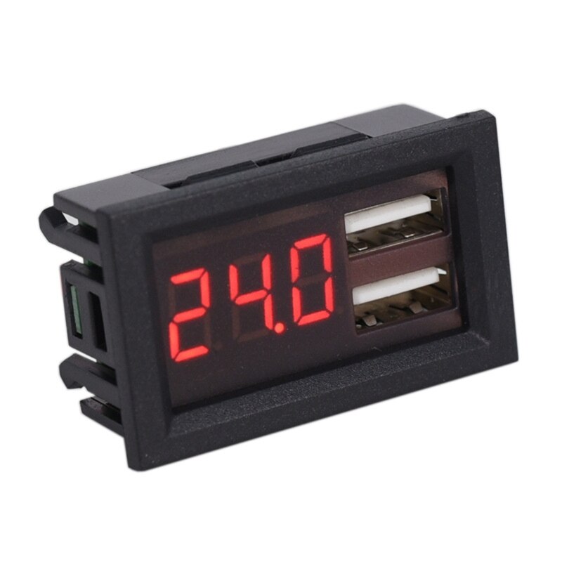 Voltmeter Tester Digital Voltage Battery Panel LED for DC 12V Truck 5V 2A Output