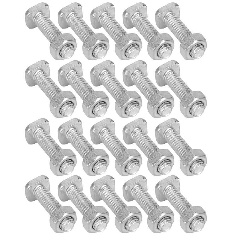 Nuts Bolts Set Aluminium 20 Sets Greenhouse Nuts for Greenhouse Accessories Warehouse Workshop Patio