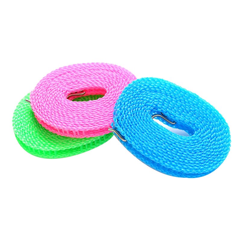 5pcs/set Nylon Clothesline Outdoor Travel Laundry Non-slip Washing Clothes Line Rope 3m/5m LKS177770