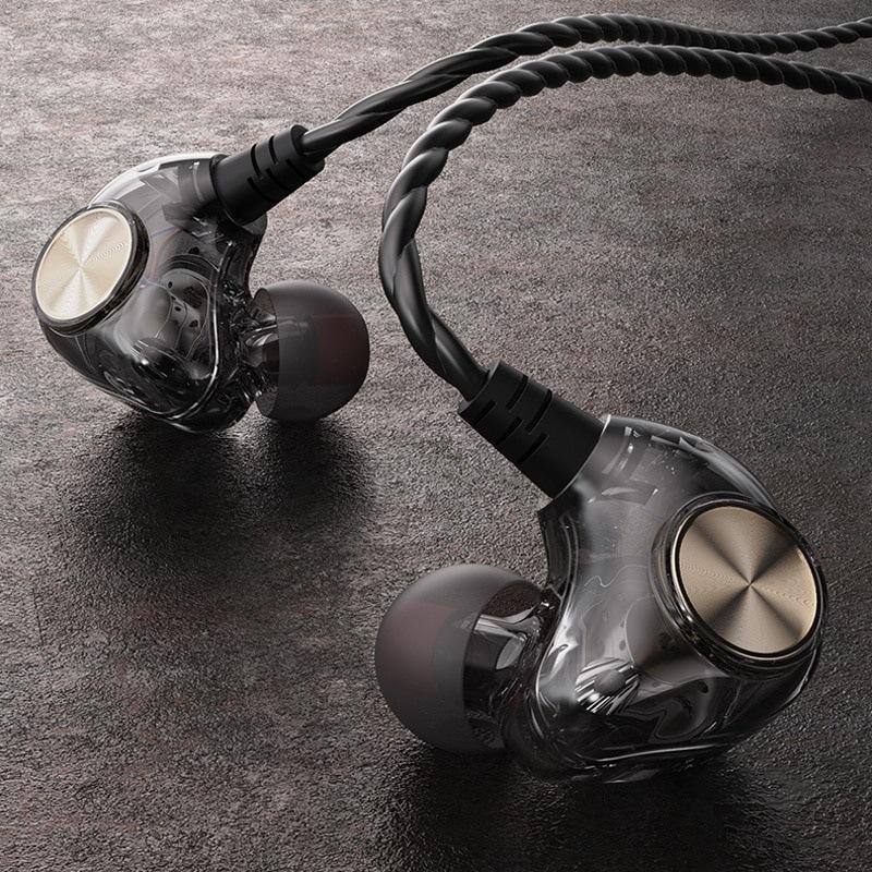 Android Mobiele Telefoon Drive-By-Wire Headset Metalen Zware Bas Computer Pc Headset In-Ear Sport Headset telefoonhoorn Headset