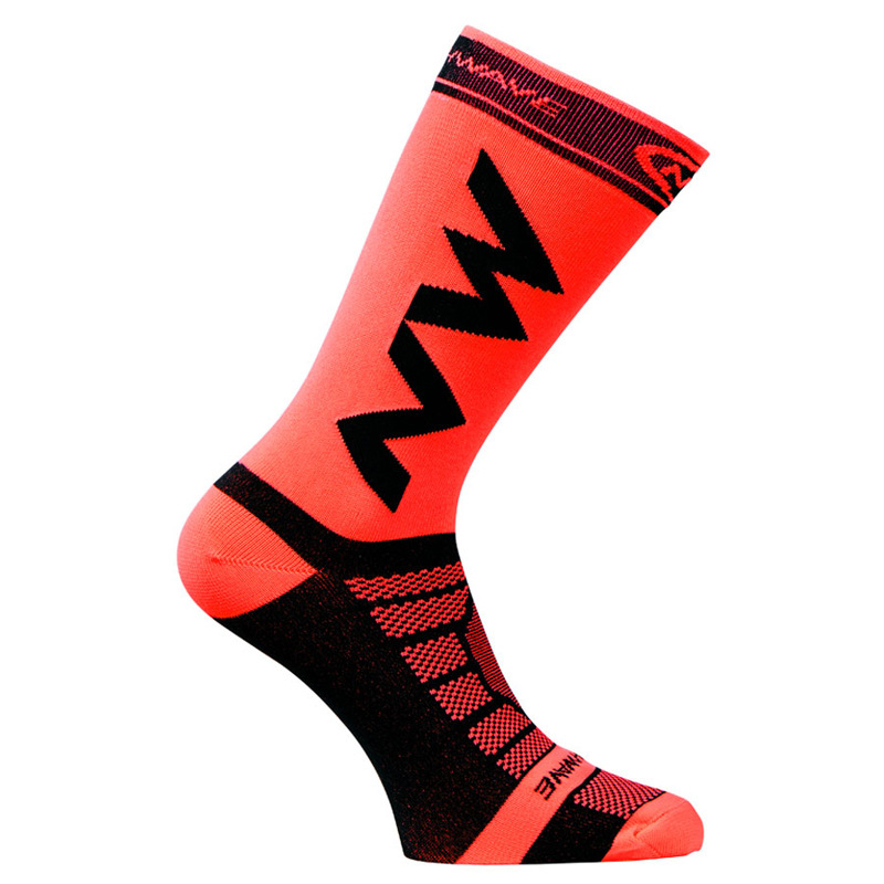 Sport Outdoor Fietsen Sokken Mannen Running Sokken Ademend Comfortabele Fietsen Compressie Sokken: Rood