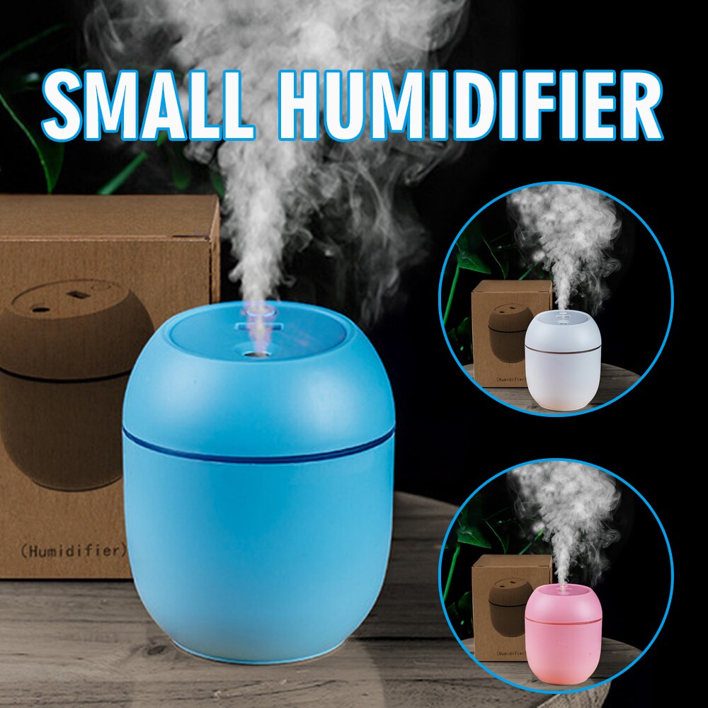 Mini humidificateur électrique 250ml, 1 pièce, diffuseur d'air, USB, intelligent, indicateur LED, 2 modes de pulvérisation, pour voiture, chambre à coucher, bureau