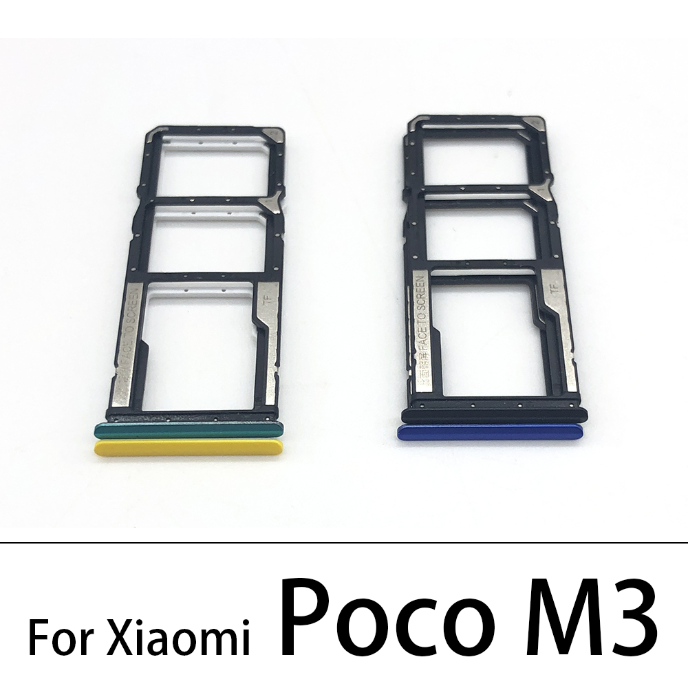 SIM Card Adapter And Micro SD Card Tray Holder For Xiaomi Poco M3 Phone Housing Parts Replalcement