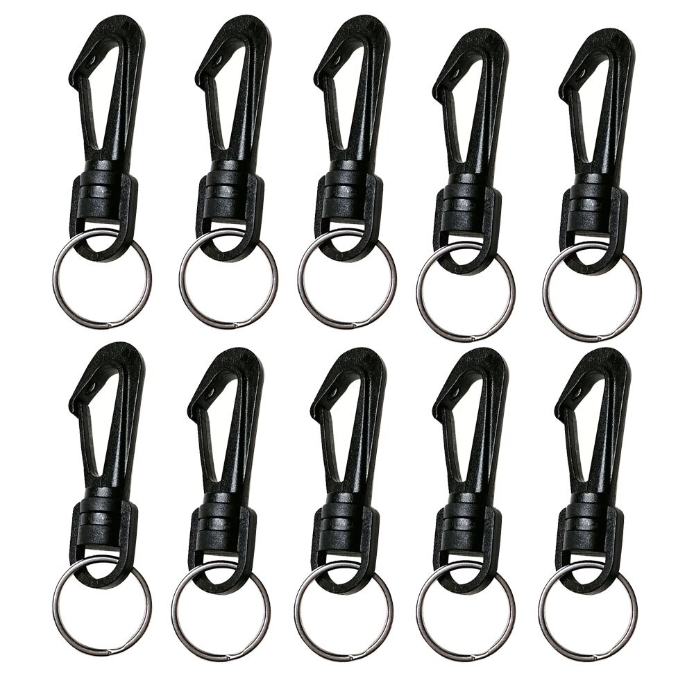 5/10pcs Scuba Diving Plastic Swivel Snap Hook Clip With Keyring for Camping Backpack Dive Light Compass Whistle Noise Maker