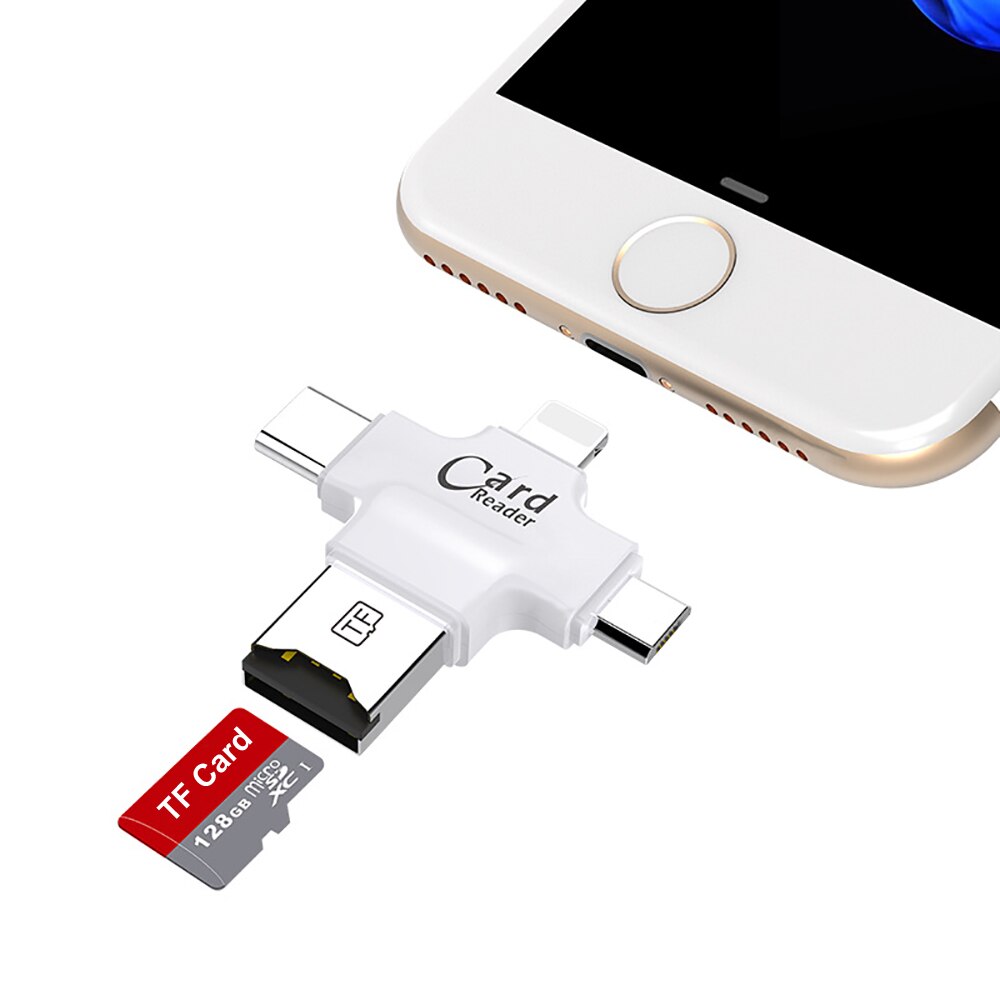 Micro Sd Tf Kaartlezer Flash Memory Card Adapter Voor Apple Iphone Ipad Android Telefoon Macbook Computer