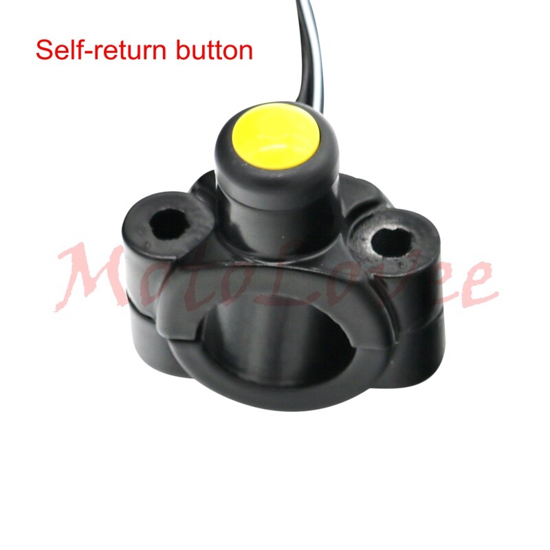 Motolovee universal motorcykel afbrydere aluminium styr mount forlygte power start kill fog light knap: Gul fu
