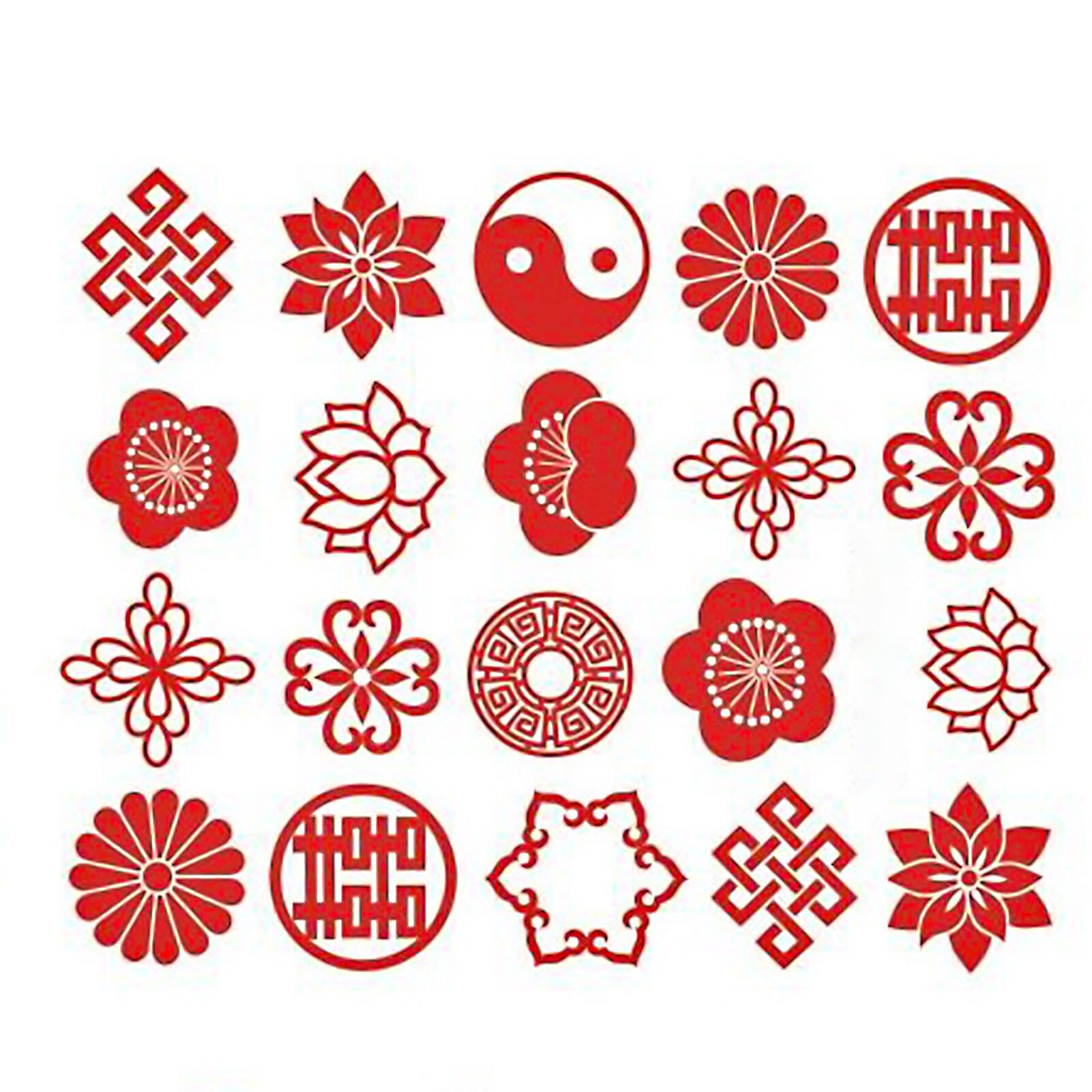 10 stuks chinese drakenpatroon karakters nail art sticker decal manicure decoratie nagelaccessoires