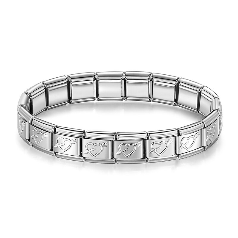 Hapiship Armband - 9mm Breed - Roestvrij Staal Bangle - Klassieke Stijl - voor Dames & Meisjes: Zilver
