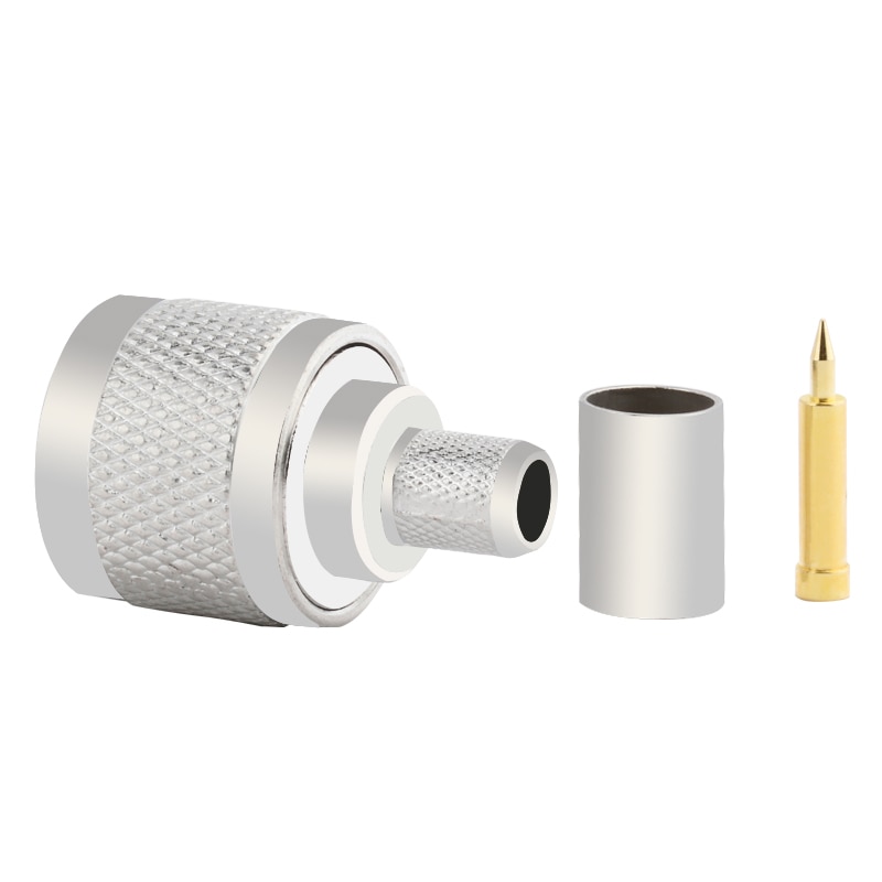 10pce Connector N male plug crimp RG5 RG6 5D-FB LMR300 cable straight