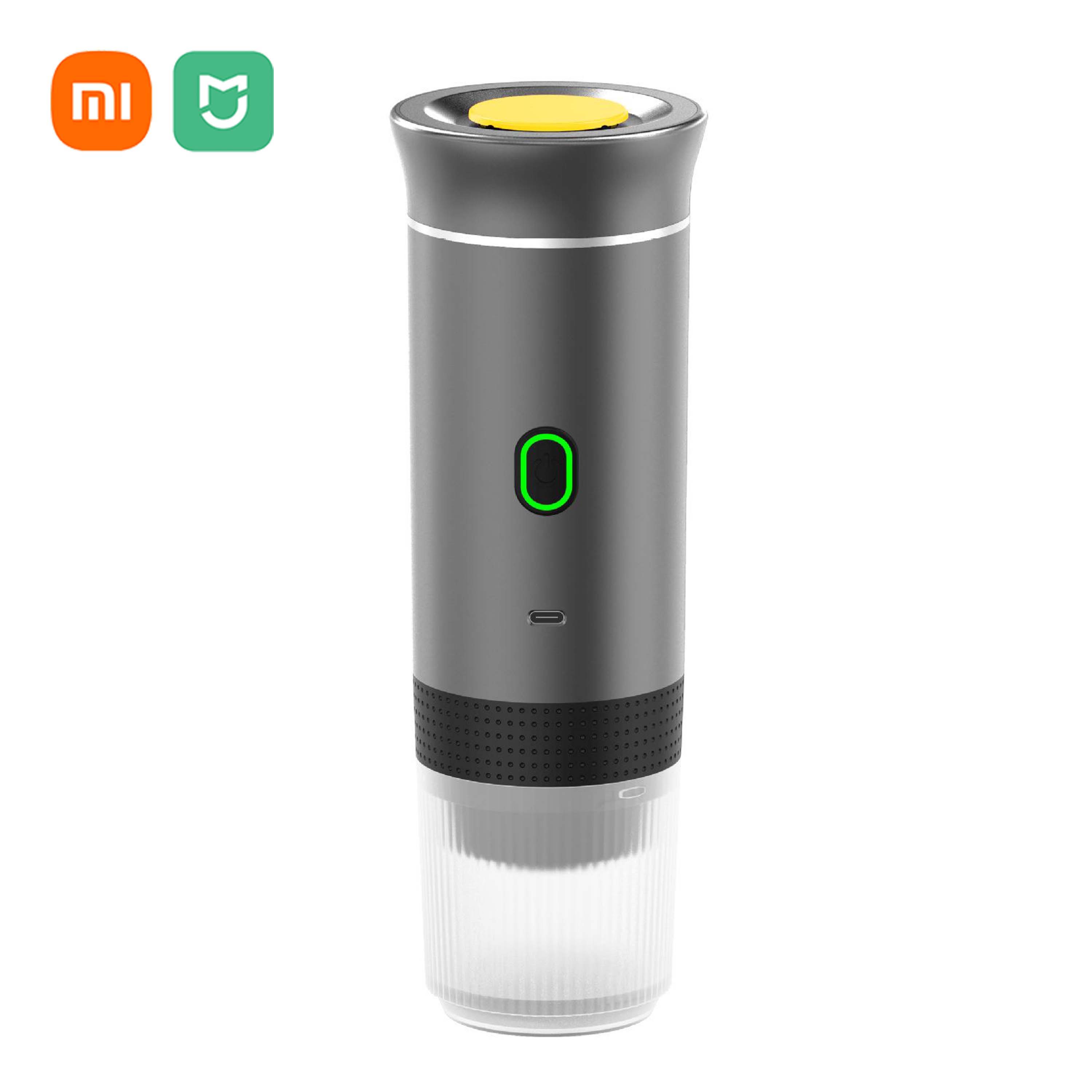 XIAOMI Elektrische Kaffeemaschine, kabellos, Typ C, wiederaufladbar, 3-in-1, tragbare Kaffeemaschinen, mehrere Modi, für Haushalt, Reisen: dunkel Grau