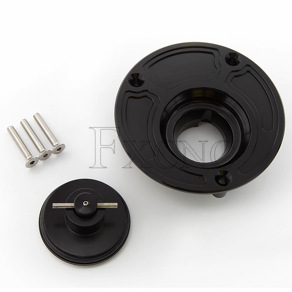 FXCNC 112mm Aluminum Motorcycle Fuel Tank Gas Cap Cover Keyless For Kawasaki ZRX 1200 Z750 Z1000 ZX 9R 9RF 6R 10R ZX10R ZX9R