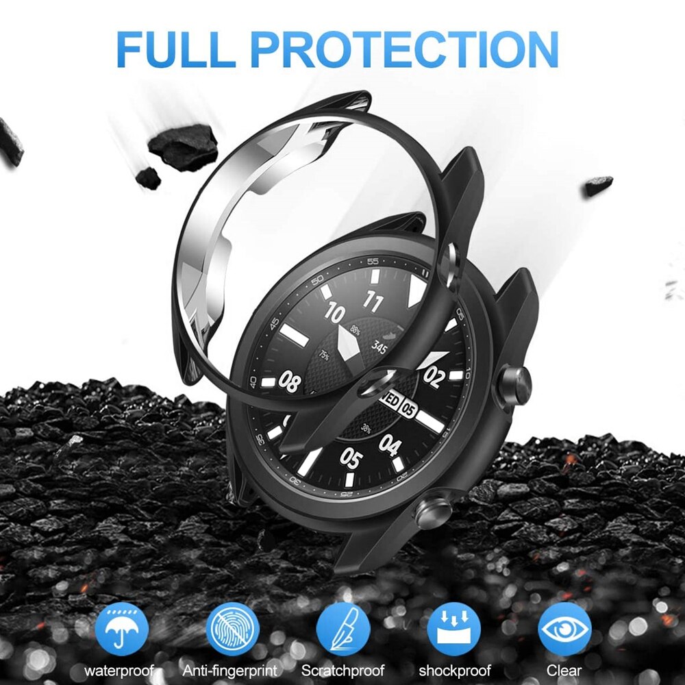 Voor galaxy watch 3 45mm hoesje zachte tpu beschermer schokbestendige hoes voor samsung galaxy watch 3 41mm hoesje bumper watch 3 hoesjes shell