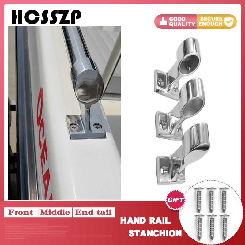 22/25mm Boat Hand Rail Fitting Marine Railing Support Light Bracket Hardware Yacht 316 Stainless Steel Column Accessories