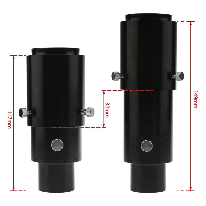1.25 Inch Variable Projection DSLR Camera Adapter Telescope & 2 Inch to M42 Telescope Eyepiece Adapter T-Type