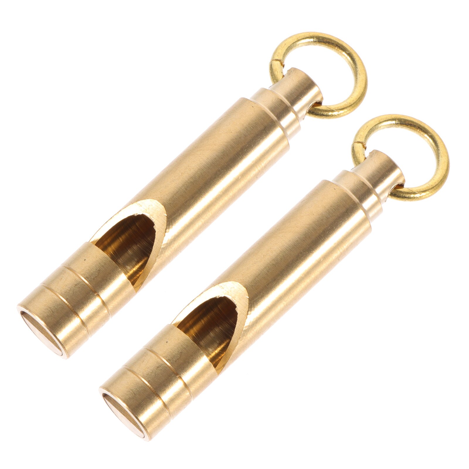 2Pcs Whistle Retro Brass Whistle Brass Whistle Brass Pendant Referee Whistle for Child Adult Home