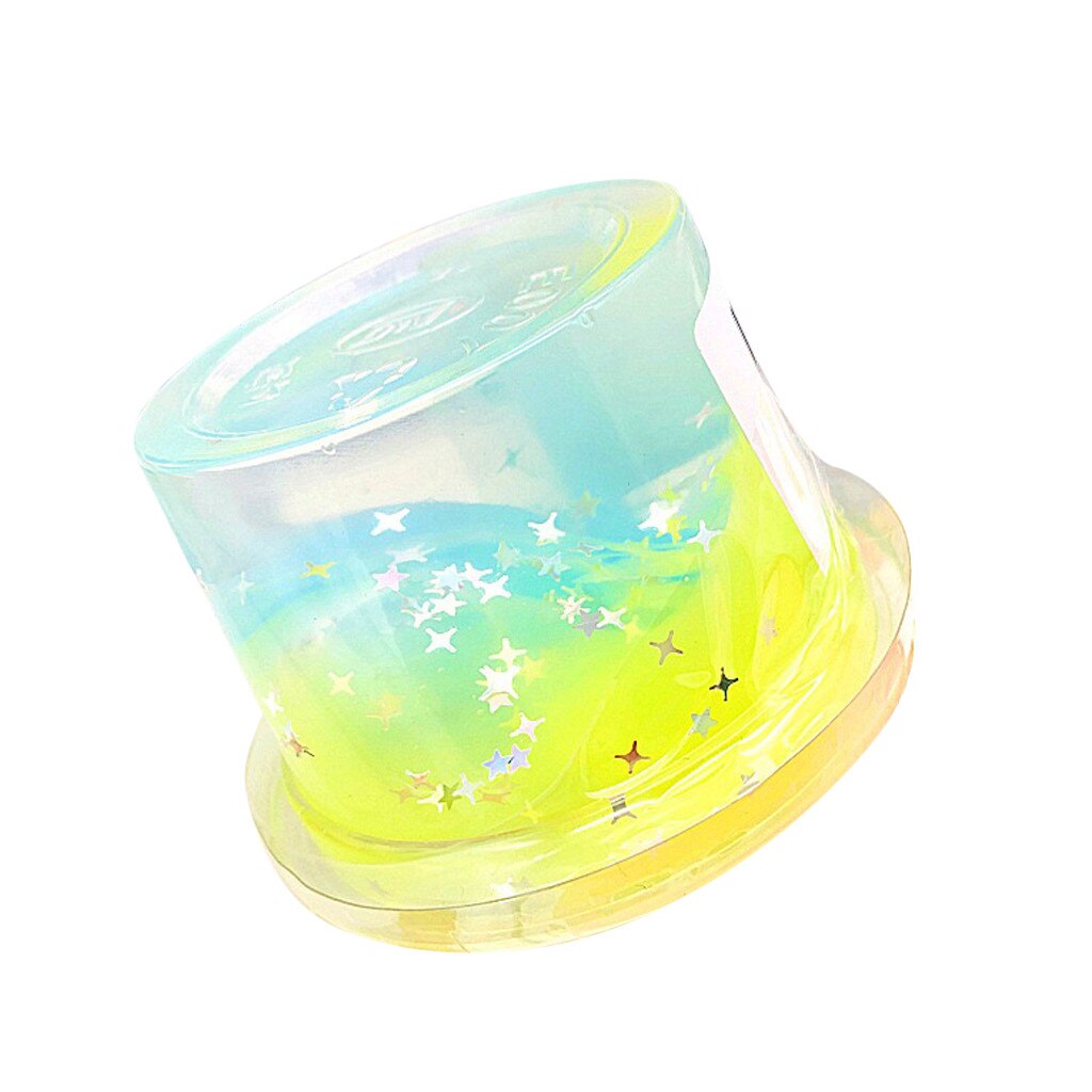 Plastilina de cristal para niños y adultos, arcilla polimérica educativa de textura suave y exprimible para aliviar el estrés, juguete de aprendizaje , modelo LL3: Amarillo