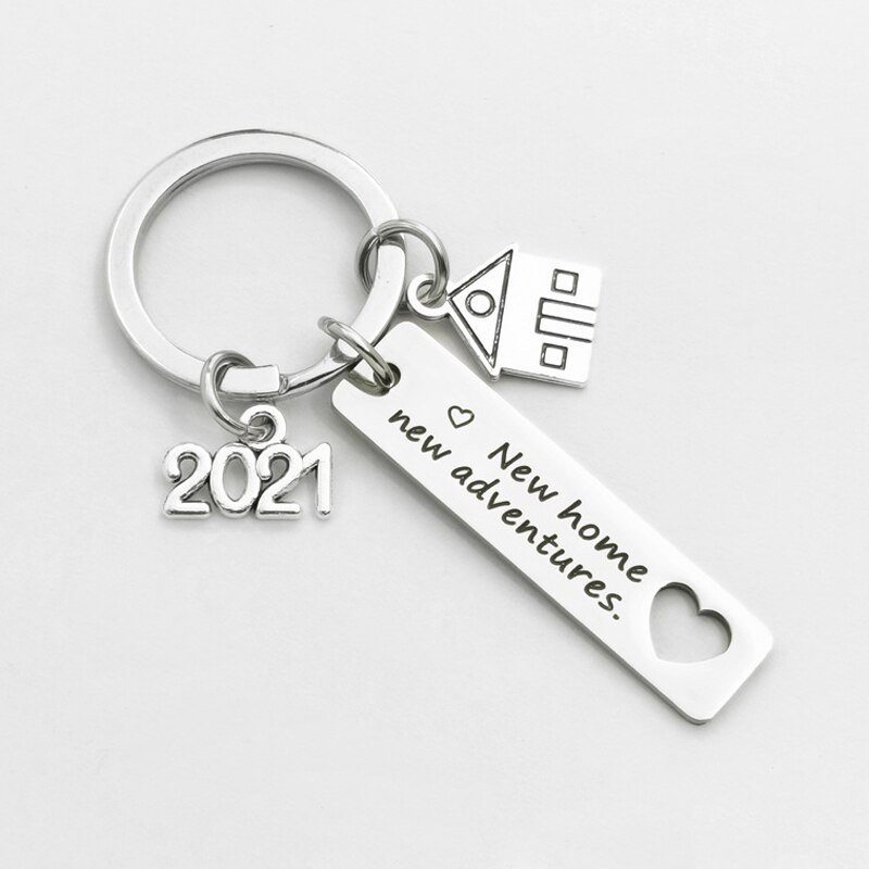 2022 Home House Warming Presents Housewarming for Couples Keychain - Homeowner , Adventures.: 2021