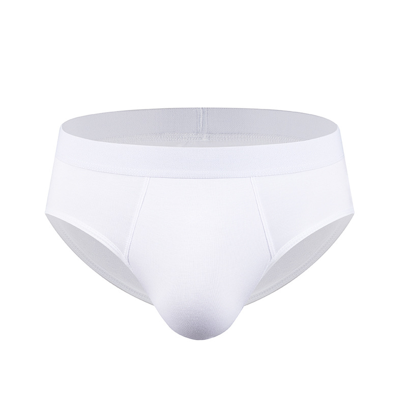 Mens Underwear Briefs Modal White Yellow Comfortable Breathable