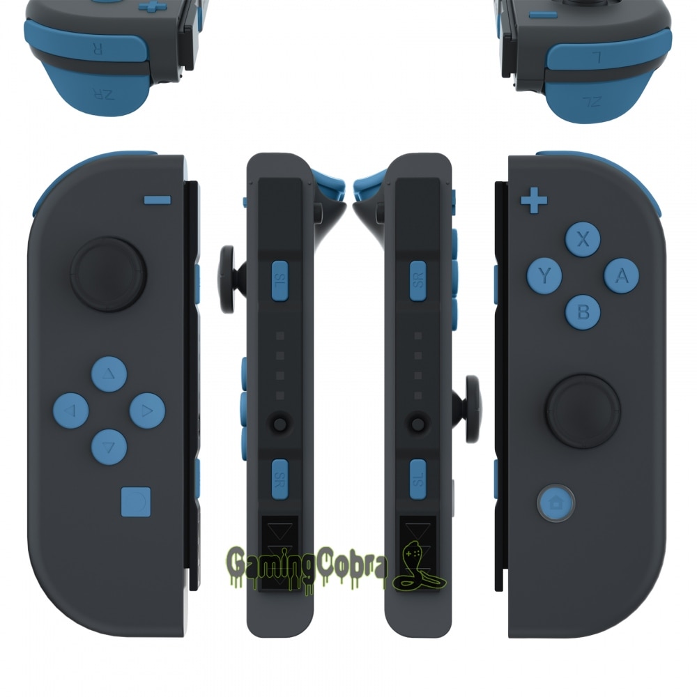 Aviazione Blu Soft Touch Set Completo Bottoni ABXY Tasti di Direzione SR SL L R ZR ZL Trigger Kit di Ricambio per NS Interruttore Joy-Con